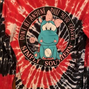 Tie dye simply southern long sleeve tee